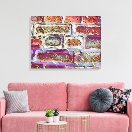 BRICK WALL CANVAS AFDRUK (Insitu (Woonkamer))