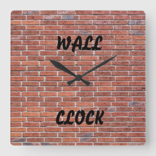 Brick 'Wall Clock' Vierkante Klok