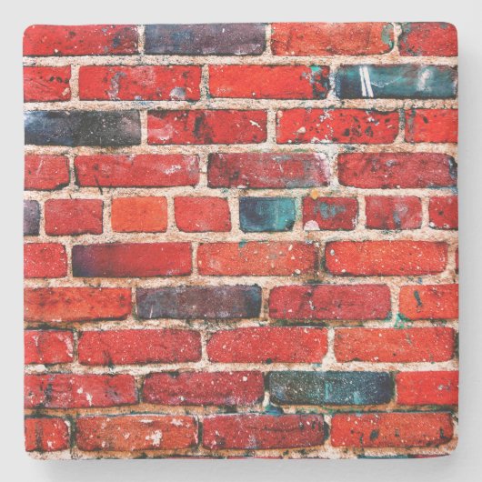 Brick Wall Cool Textielpatroon Stenen Onderzetter (Voorkant)