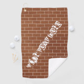 Brick Wall Design Golfhanddoek met aangepaste teks (Insitu)