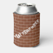 Brick Wall Design Koelbox met aangepaste tekst Blikjeskoeler (Blikje Achterkant)