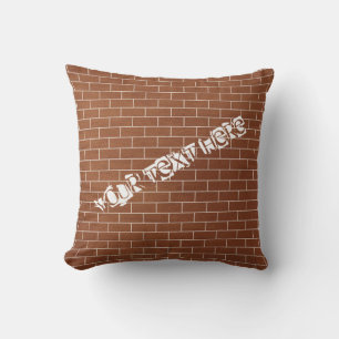 Brick Wall Design Sierkussennen - Aangepaste tekst Kussen