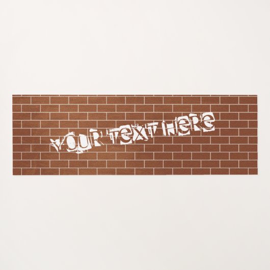 Brick Wall Design Yoga Mat Aangepaste tekst en let (Achterkant (horizontaal))