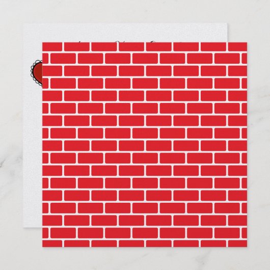 Brick Wall (Divorce - New Home ?) Invitation - SRF (Devant / Derrière)