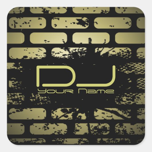 Brick Wall DJ Sticker (Voorkant)