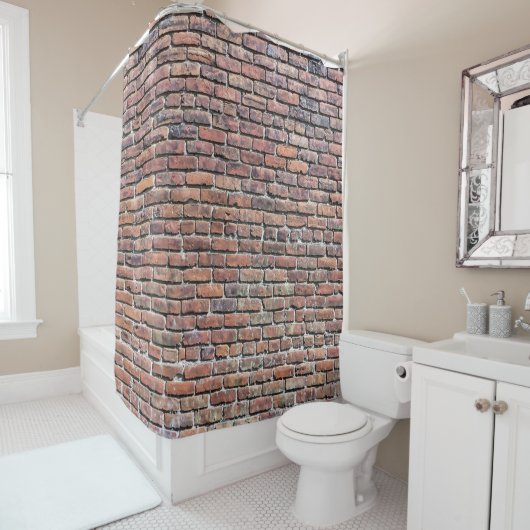 Brick Wall Douchegordijn (In situ)