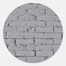 Brick Wall Gekleurd grijs Ronde Sticker