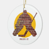 Brick Wall Goalie Keramisch Ornament (Links)