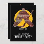 Brick Wall Goalie Party uitnodiging (Voorkant / Achterkant)