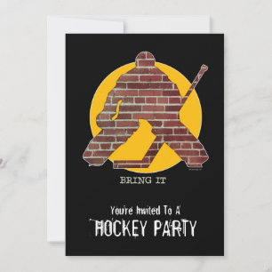 Brick Wall Goalie Party uitnodiging