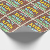 Brick Wall Graffiti geïnspireerd 11e verjaardag + Cadeaupapier (Hoek)