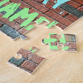 Brick Wall Graffiti geïnspireerd op 15e verjaardag Legpuzzel (Zijkant)