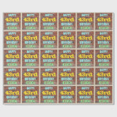 Brick Wall Graffiti geïnspireerd op 43e verjaardag Cadeaupapier (Vlak)