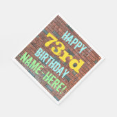 Brick Wall Graffiti geïnspireerd op 73e verjaardag Servetten (Hoek)