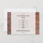 Brick Wall Graffiti geïnspireerd op 75e verjaardag Kaart (Achterkant)