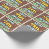 Brick Wall Graffiti geïnspireerd op 7e verjaardag  Cadeaupapier (Hoek)