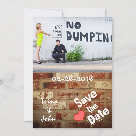 Brick Wall Graffiti Love Save the Dates Save The Date (Voorkant)