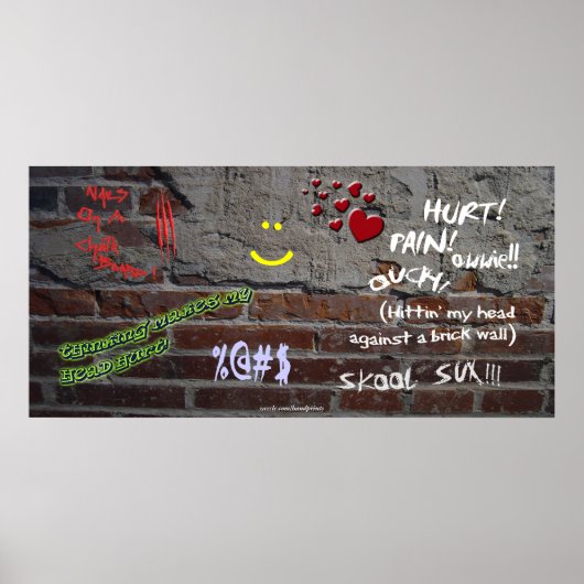 Brick Wall Graffiti Poster (Voorkant)