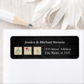 Brick wall grundge leuke kerst patchwork etiket (Insitu)