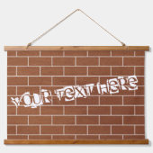 Brick Wall Hanging Tapestry met aangepaste tekst Hangend Wandkleed (Voorkant)
