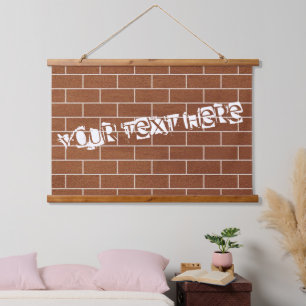 Brick Wall Hanging Tapestry met aangepaste tekst Hangend Wandkleed