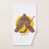 Brick Wall Hockey Goalie (Serviette à main)