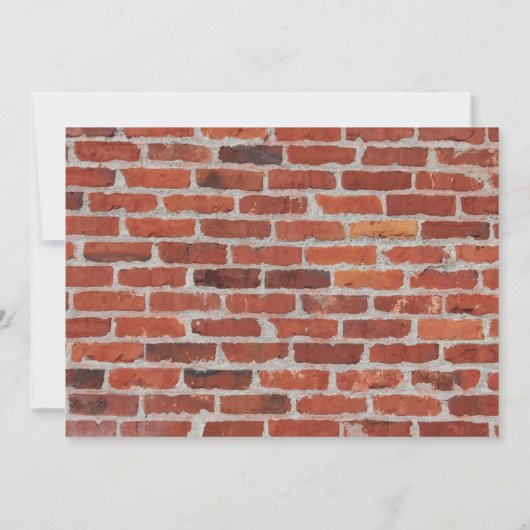 Brick Wall Invitation de fête d'anniversaire (Dos)