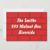 Brick Wall Invite Kaart (Voorkant)