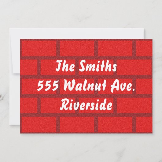 Brick Wall Invite Kaart (Voorkant)