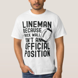 Brick Wall is geen officiële positie Mannen voetba T-shirt