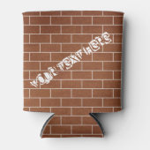 Brick Wall Koelbox met aangepaste tekst Blikjeskoeler (Voorkant)