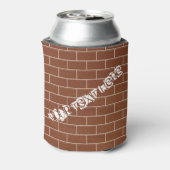 Brick Wall Koelbox met aangepaste tekst Blikjeskoeler (Blikje Achterkant)