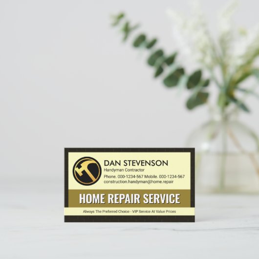 Brick Wall Lijst Layers Aannemer Visitekaartje (Staand voorkant)