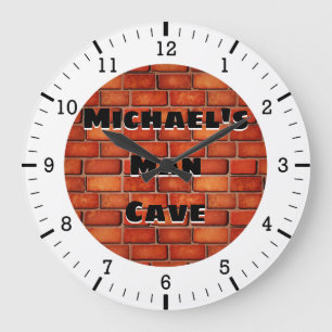 Brick Wall Man Cave Acrylwand Grote Klok