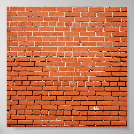 Brick Wall met Jouw naam erop Poster (Voorkant)