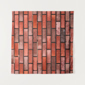 Brick wall met rode steen, rode baksteen achtergro wandkleed (Voorkant (horizontaal))