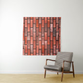 Brick wall met rode steen, rode baksteen achtergro wandkleed (In Situ (horizontaal))