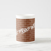 Brick Wall Mok met aangepaste tekst (Voorkant)