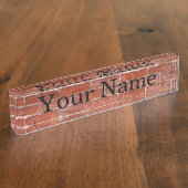 Brick Wall Naambordje (Zijkant)