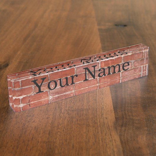 Brick Wall Naambordje (Zijkant)
