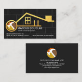 Brick Wall Nieuwe Gold Key Home Building Construct Visitekaartje (Voorkant / Achterkant)