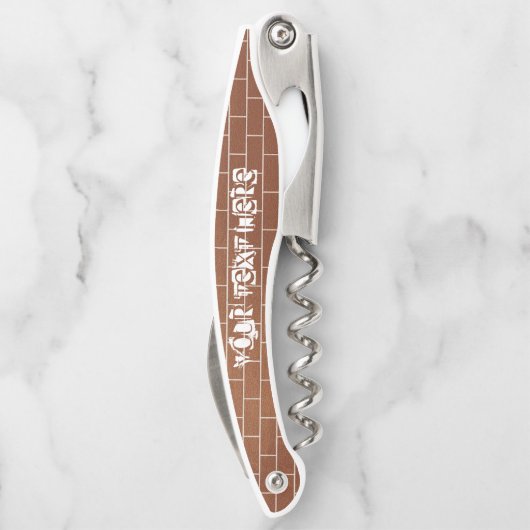 Brick Wall Ober's Kurkentrekker met aangepaste tek (Achterkant)