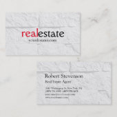 Brick Wall Pattern Real Estate Agent Visitekaartje (Voorkant / Achterkant)