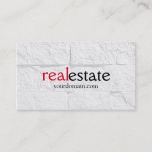 Brick Wall Pattern Real Estate Agent Visitekaartje