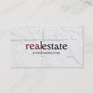 Brick Wall Pattern Real Estate Agent Visitekaartje