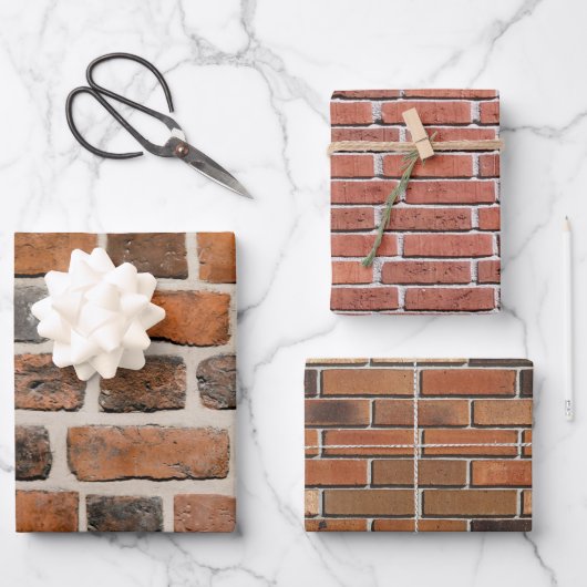 Brick Wall Pattern Red Inpakpapier Vel (Voorkant)
