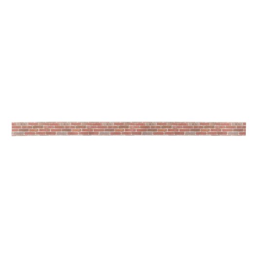 Brick Wall Pattern Satin Gift Wrap Ribbon Lint (Voorkant)