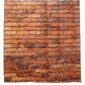 Brick wall red structure masonry douchegordijn (Voorkant)