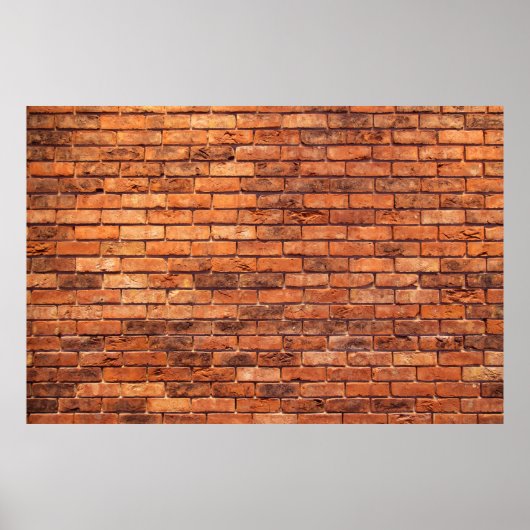 Brick wall red structure masonry poster (Voorkant)
