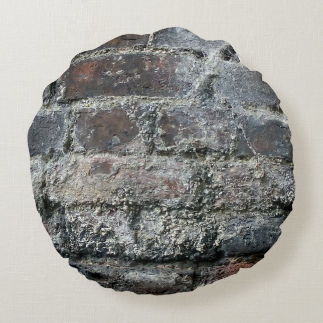 Brick Wall Rond Kussen (Achterkant)